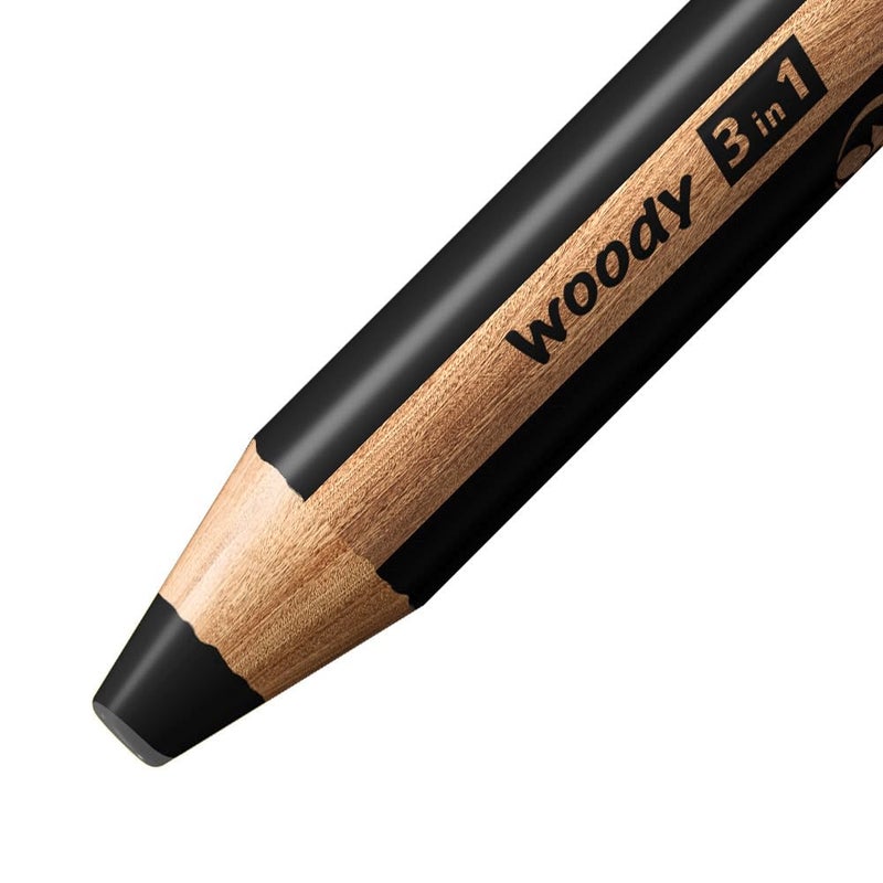 STABILO Multi-talented Pencil woody 3-in-1 - Single Pencil - Black - Image 2